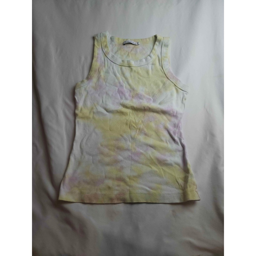 Michael Stars Tank Top Women's Pastel Tie Dye Ribbed Knit Sleeveless - One‎ Size
